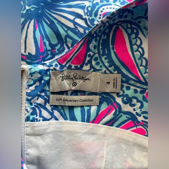 Lilly Pulitzer 20th Anniversary Collection Women’s mini Floral Dress Size 4 - Picture 8 of 11